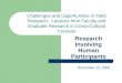 Research Involving Human Participants