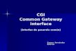 CGI Common Gateway Interface (interfaz de pasarela común)