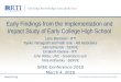 Early Findings from the Implementation and Impact Study of Early College High School