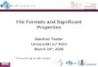 File Formats and Significant Properties
