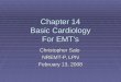 Chapter 14 Basic Cardiology For EMT’s