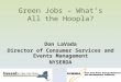 Green Jobs – What’s All the Hoopla?