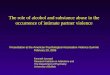 The role of alcohol and substance abuse in the occurrence of intimate partner violence