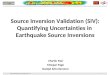 Source Inversion Validation (SIV): Quantifying Uncertainties in  Earthquake Source Inversions