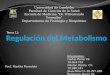 Regulación del Metabolismo