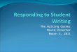 Responding to Student Writing