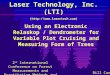 Using an Electronic Relaskop / Dendrometer for Variable Plot Cruising and Measuring Form of Trees