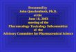 Presented by  John Quackenbush, Ph.D. at the  June 10, 2003 meeting of the