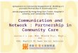 Communication and Network : Partnership in Community Care