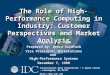 The Role of High-Performance Computing in Industry: Customer Perspectives and Market Analysis