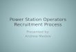 Power Station Operators Recruitment Process