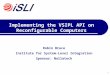 Implementing the VSIPL API on Reconfigurable Computers