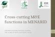 Cross-cutting M&E functions in MENARID