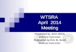 WTSRA  April  2014 Meeting