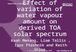 Effect of variation of water vapour amount on derived TOA solar spectrum