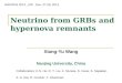 Neutrino from GRBs and hypernova remnants