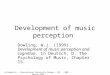 Development of music perception
