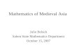Mathematics of Medieval Asia