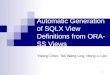 Automatic Generation of SQLX View Definitions from ORA-SS Views