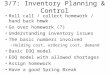 3/7: Inventory Planning & Control