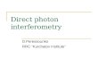 Direct photon interferometry