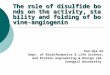 The role of disulfide bonds on the activity, stability and  folding  of bovine-angiogenin