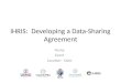 iHRIS:   Developing a Data-Sharing Agreement