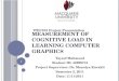 Measurement of Cognitive Load in Learning Computer Graphics