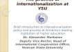 The process of internationalization at YSU