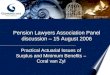 Practical Actuarial Issues of Surplus and Minimum Benefits – Coral van Zyl