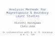 Analysis Methods for Magnetopause & Boundary Layer Studies