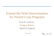 Formal Bit With Determination for Nested Loop Programs