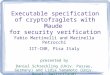 Executable specification of cryptofraglets with Maude  for security verification