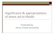 Significance & appropriateness of donor aid to Health