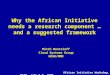 Why the African Initiative needs a research component … and a suggested framework