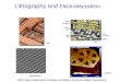 Lithography and  Electrodeposition