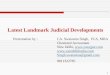 Latest Landmark Judicial Developments Presentation by :CA. Swatantra Singh,  FCA, MBA