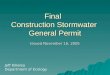 Final   Construction Stormwater  General Permit