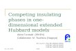 Competing insulating phases in one-dimensional extended Hubbard models