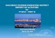 SAN  DIEGO TOURISM  MARKETING  DISTRICT REPORT OF ACTIVITIES  for   FY2013 – PART II: