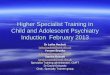 Higher Specialist Training in Child and Adolescent Psychiatry Induction  February 2013