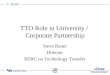 TTO Role in University /  Corporate Partnership