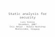 Static analysis for security