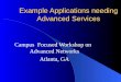 Example Applications needing Advanced Services