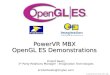 PowerVR MBX  OpenGL ES Demonstrations