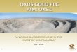 OXUS GOLD PLC AIM: OXS.L