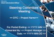 Steering Committee  Meeting