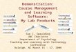 Demonstration: Course Management and Learning Software: My Lab Products