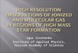 HIGH RESOLUTION OBSERVATIONS OF IONIZED AND MOLECULAR GAS  IN REGIONS OF HIGH MASS STAR FORMATION
