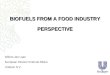 BIOFUELS FROM A FOOD INDUSTRY PERSPECTIVE